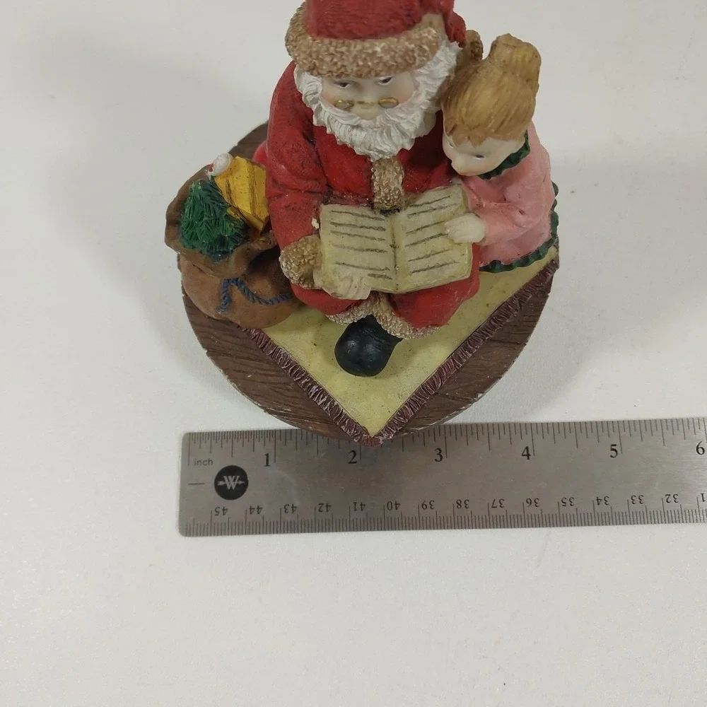 Santa Claus Candle Jar‎ Lid Topper Figurine Christmas Resin Figural Holiday